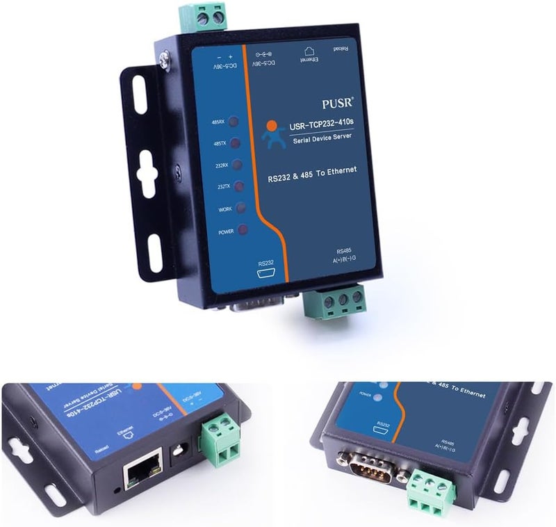 PUSR Edge Computing RS485 RS232 to Ethernet Modbus Gateway Modbus to ethernet Support MQTT SSL/TLS encryption in HTTP Modbus RTU to TCP USR-TCP232-410S-New - Image 1